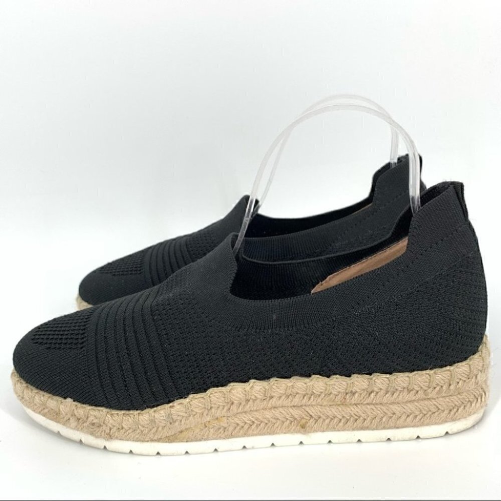 Adrienne Vittadini womens flats size 10 black Espadrilles Flatforms - Picture 3 of 10